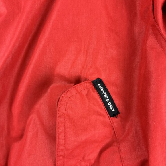 Vintage Members Only By Europe Craft Bomber Jacket Mens Size 46 1980's Red Large - Picture 3 of 10